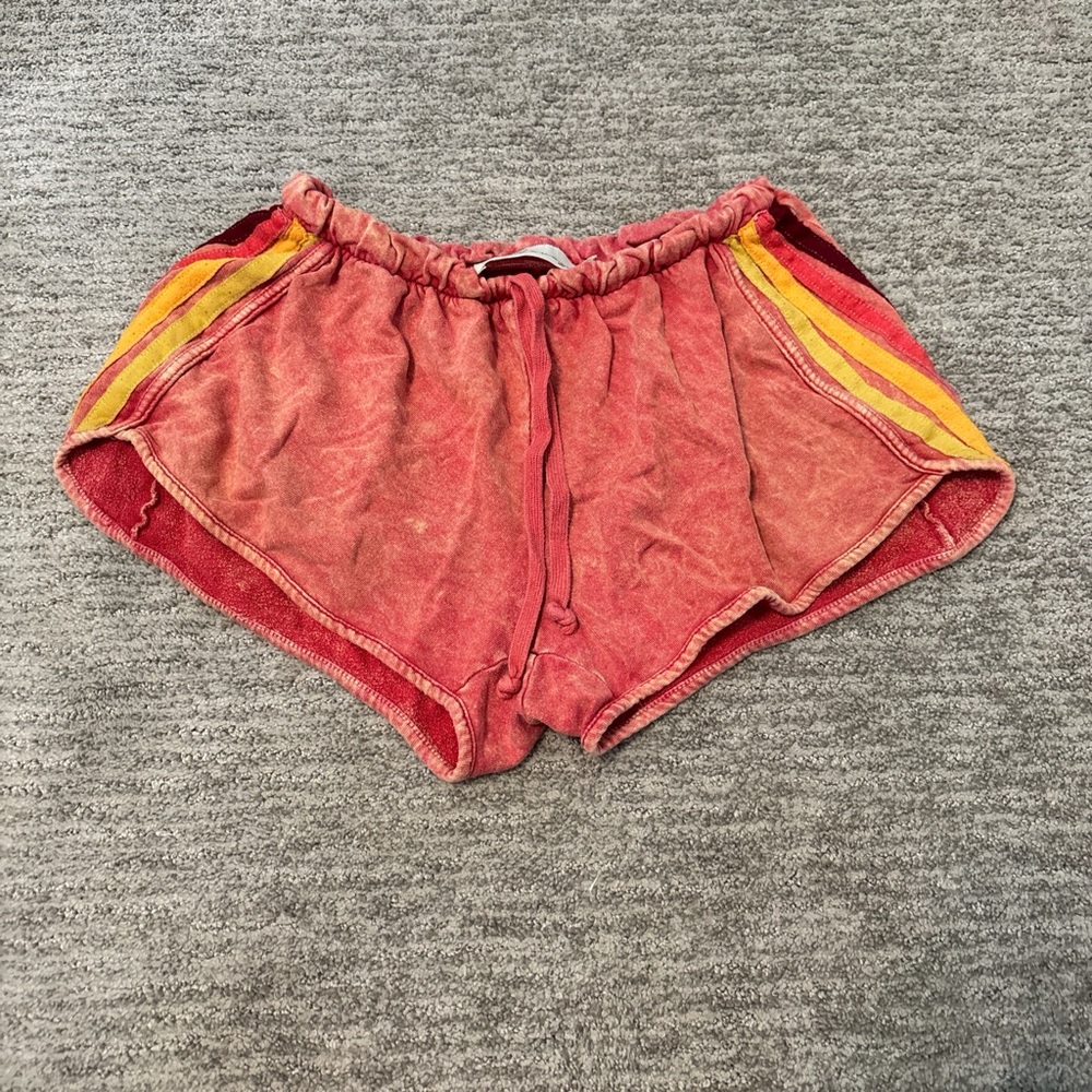 Vintage Havana Red and Yellow Athletic Shorts